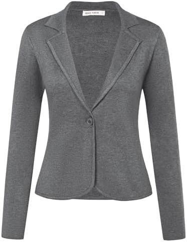 GRACE KARIN Women Sweater Blazer Casual Work Croppped Cardig...