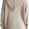 SHENHE Women's Zip Up Hooded Cardigan Drop Shoulder Casual K...