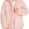Arshiner Girls Full Zip Fleece Jacket Sherpa Outwear Coat Fa...