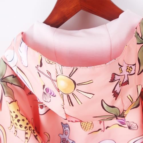 Feidoog Boys Girls Lightweight Jacket Kids Cartoon Waterproo...