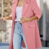 PRETTYGARDEN Women's 2025 Spring Fall Long Blazer Jackets Lo...