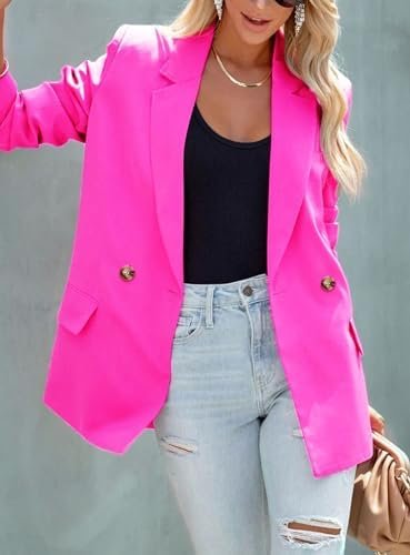 ARTFREE Womens Casual Blazer Button Lapel Long Sleeve Work B...