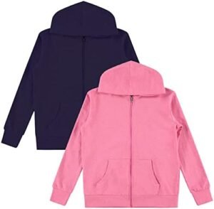 Pink Angel Little & Big Girls Zip Up Hoodie, Kids Pink Angel Little & Big Girls Zip Up Hoodie, Kids Full Zippe...