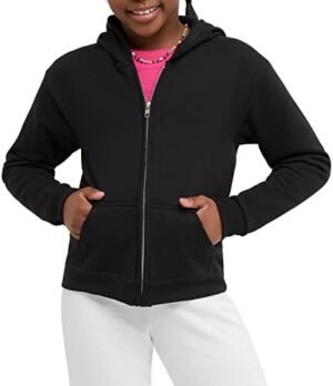 Hanes Girls' Comfortsoft Ecosmart Full-Zip Hoodie Hanes Girls' Comfortsoft Ecosmart Full-Zip Hoodie