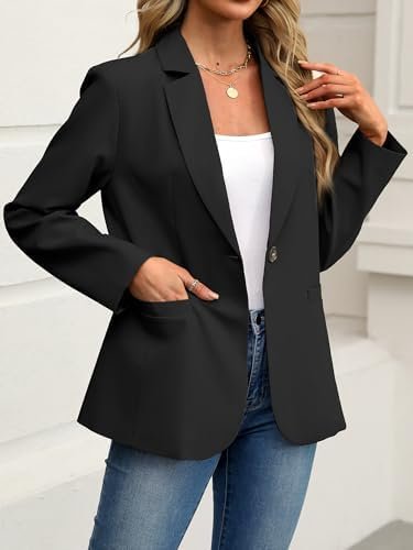 ELLEVEN Women's Blazer Business Casual Lightweight Suit - Lo...