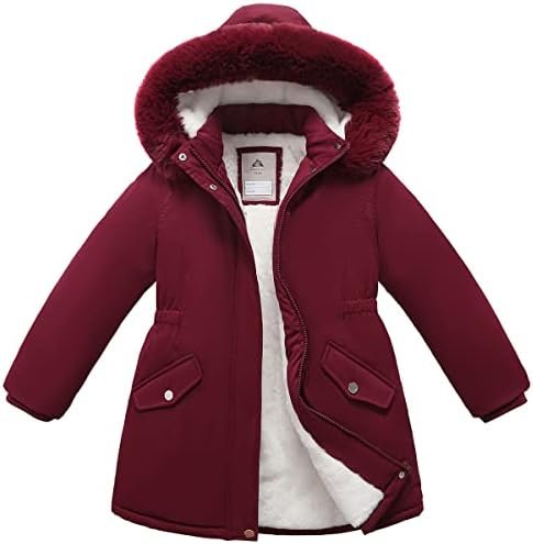 Girl's Long Coat Waterproof Winter Kids Outerwear Warm Parka...