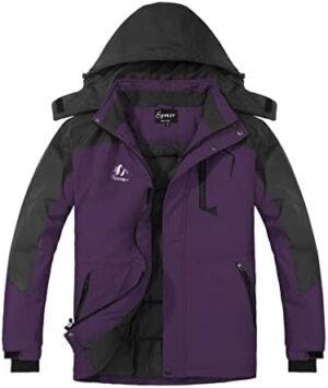 Spmor Women's Waterproof Ski Jacket Hooded Snowboard Coat Wa... Spmor Women's Waterproof Ski Jacket Hooded Snowboard Coat Wa...