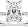 EAMTI 3CT 925 Sterling Silver Engagement Rings Radiant Cut S...