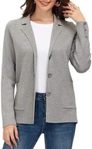 Women's Long Sleeve Casual Blazer Work Office Bussiness Jack... Women's Long Sleeve Casual Blazer Work Office Bussiness Jack...