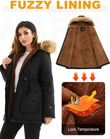 FARVALUE Women's Winter Coat Hooded Warm Fleece Parka Jacket...