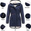 HOW'ON Women's Hooded Winter Coat Warm Fleeced Lined Long Ja...