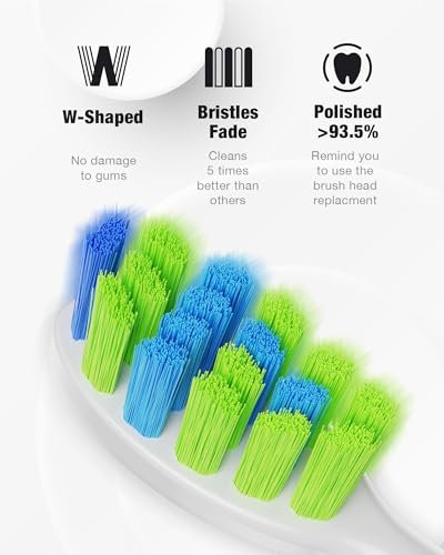 7AM2M Sonic Electric Toothbrush with 6 Brush Heads for Adult...