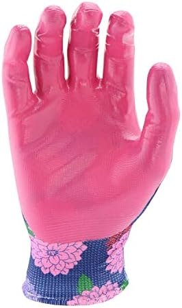 Miracle Gro Women's Nitrile Coated Grip Floral Pattern Garde...