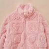 Verdusa Toddle Girls Sherpa Jacket Zip Up Fuzzy Fleece Jacke...