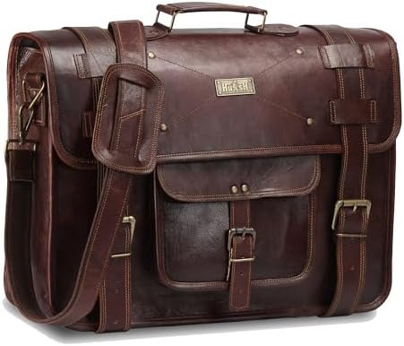 Full Grain Leather messenger bag for men Leather laptop bag ...