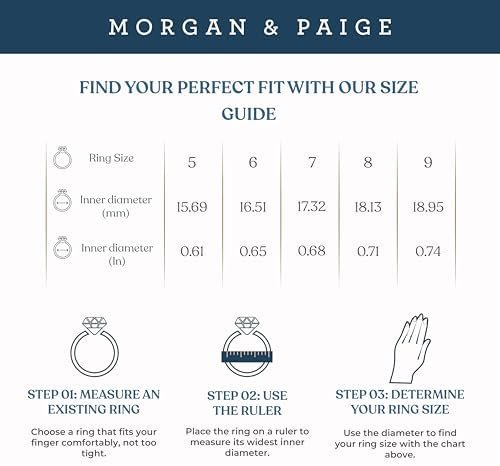 MORGAN & PAIGE .925 Sterling Silver Engagement Rings for Wom...