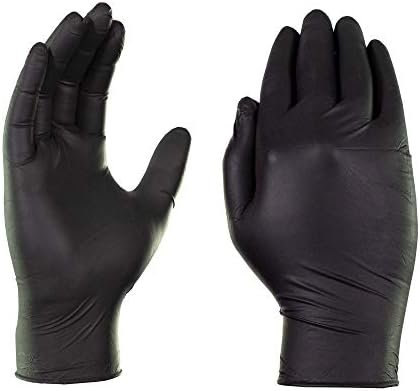 X3 Black Nitrile Disposable Industrial-Grade Gloves 3 Mil, L...