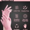 PROMEDIX P Nitrile Disposable Gloves,4mil-100 Count,Gloves D...