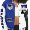 COZYPOIN Women's Varsity Jacket Cropped Letterman Jacket Lig...