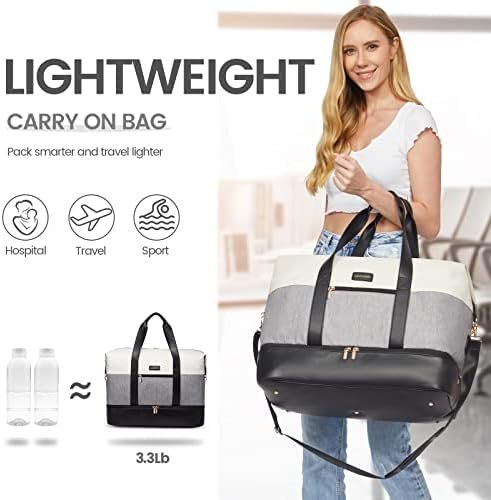 LOVEVOOK Weekender Bag, Large Travel Duffel Bag for Women wi...