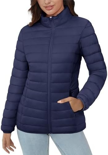 MAGCOMSEN Women's Puffer Jacket Lightweight Quilted Padded 4...