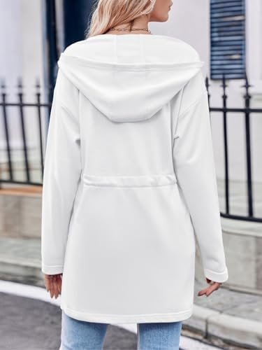 Fisoew Women's Zip Up Hoodie Sweatshirts Oversized Long Slee...