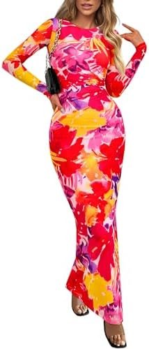 PRETTYGARDEN Women's Bodycon Maxi Dress Fall Spring Fashion ... PRETTYGARDEN Women's Bodycon Maxi Dress Fall Spring Fashion ...