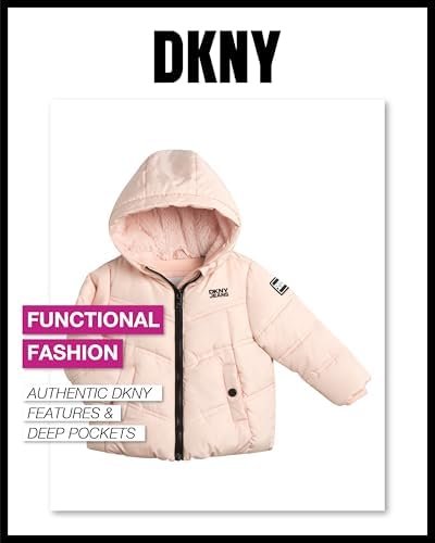 DKNY Infant Toddler Baby Girls' Winter Jacket - Fleece Lined...