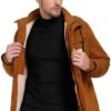 CHEXPEL Mens Fall and Winter Utility Jacket Relaxed Fit Work...