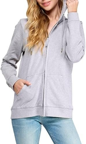 Women's GOTS Certified 100% Organic Cotton Sweatshirts Zip U...