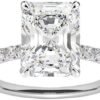 4ct Radiant Cut Moissanite Engagement Rings for Women D Colo...