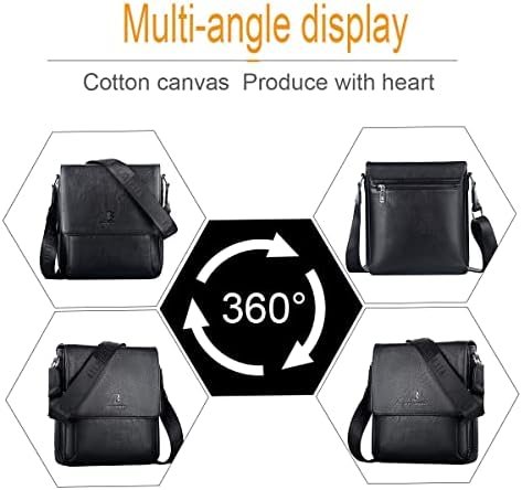 Leathario Small Messenger Bag for Men Leather Shoulder Cross...