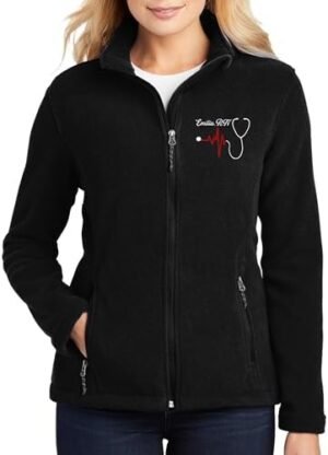 NACRE APPAREL Custom Embroidered Midweight Fleece Jacket for...