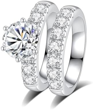 Moissanite Rings for Women Moissanite Bridal Ring Sets Weddi...