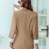 Genhoo Blazer Jackets for Women with Pockets Open Front Long...