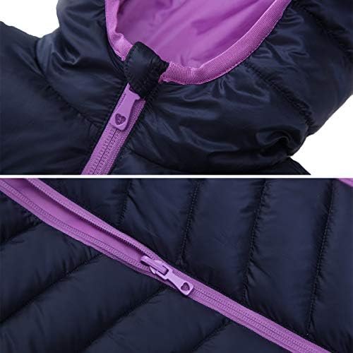 Rokka&Rolla Girls' Reversible Lightweight Puffer Jacket Hood...