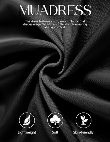 MUADRESS Women Prom Spaghetti Strap Flutter Sleeve V Neck Sp...