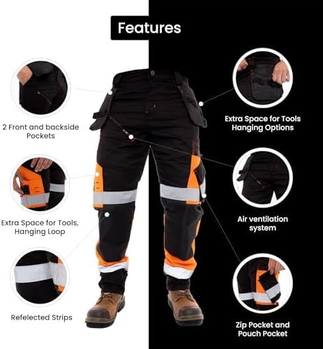 Juicy Trendz Fuxion Men’s Hi Vis Trousers - High-Visibility ...