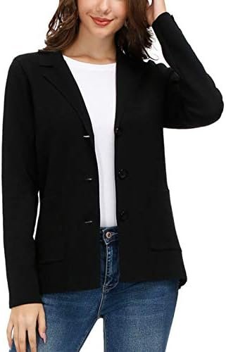Women's Long Sleeve Casual Blazer Work Office Bussiness Jack...
