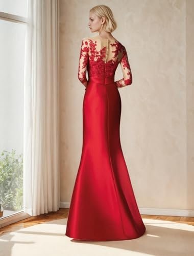 Mermaid/Trumpet Elegant Evening Dress Satin Floor Length Mot...