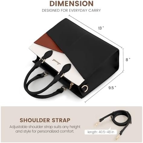 LOVEVOOK Purses for Women,Satchel Handbags Tote Bag, Black P...