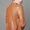 Escalier Women's Faux Leather Jackets Slim Open Front Lapel ...