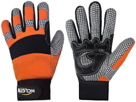 Safety Work Gloves for Men&Women Rubber Coated Dotted Grip N...