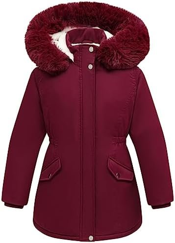 Girl's Long Coat Waterproof Winter Kids Outerwear Warm Parka...