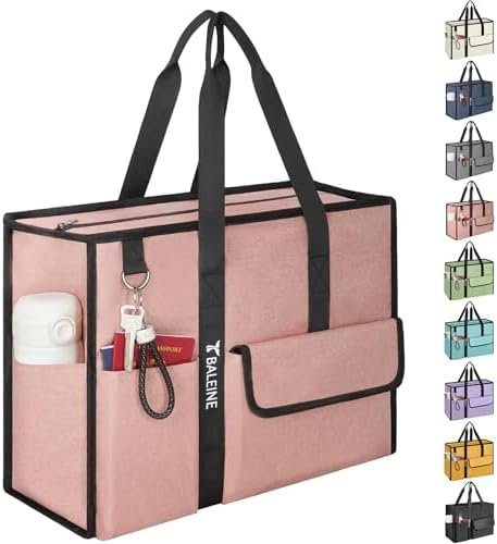 BALEINE Large Utility Tote Bag with Reinforced Bottom, Multi... BALEINE Large Utility Tote Bag with Reinforced Bottom, Multi...