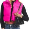 CULACCINO Women's Winter Cropped Puffer Vest Crop Jackets Fo...