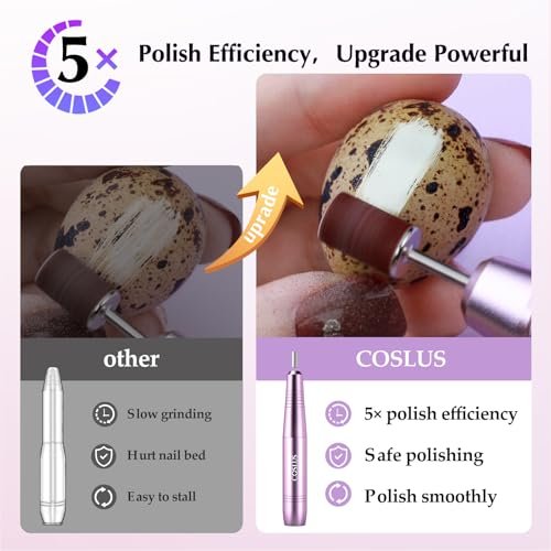 COSLUS Electric Nail Drill File Professional: for Acrylic Ge...