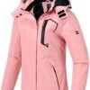 Pdbokew Women's Skiing Snowboarding Jackets Fleece Hood Moun...