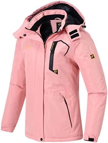 Pdbokew Women's Skiing Snowboarding Jackets Fleece Hood Moun...