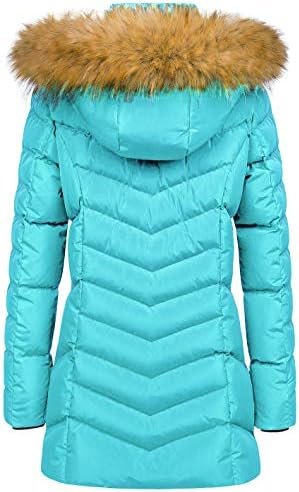 CREATMO US Women's Winter Hooded Coat Waterproof Warm Long P...